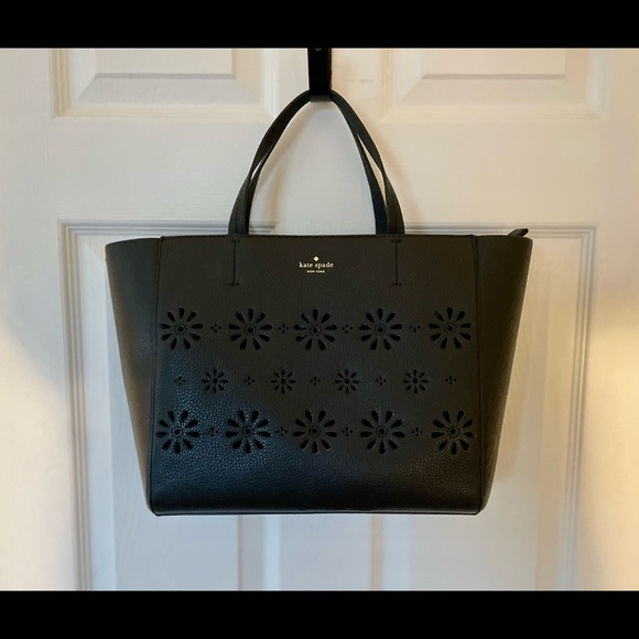 ⭐️NEW Kate spade Faye Drive Elisabeth tote black leather convertible bag NWOT - Picture 10 of 13